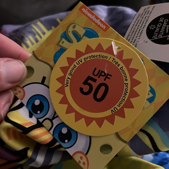 NWT SpongeBob SquarePants XS Boys' Swim Trunk Short - Picture 3 of 3